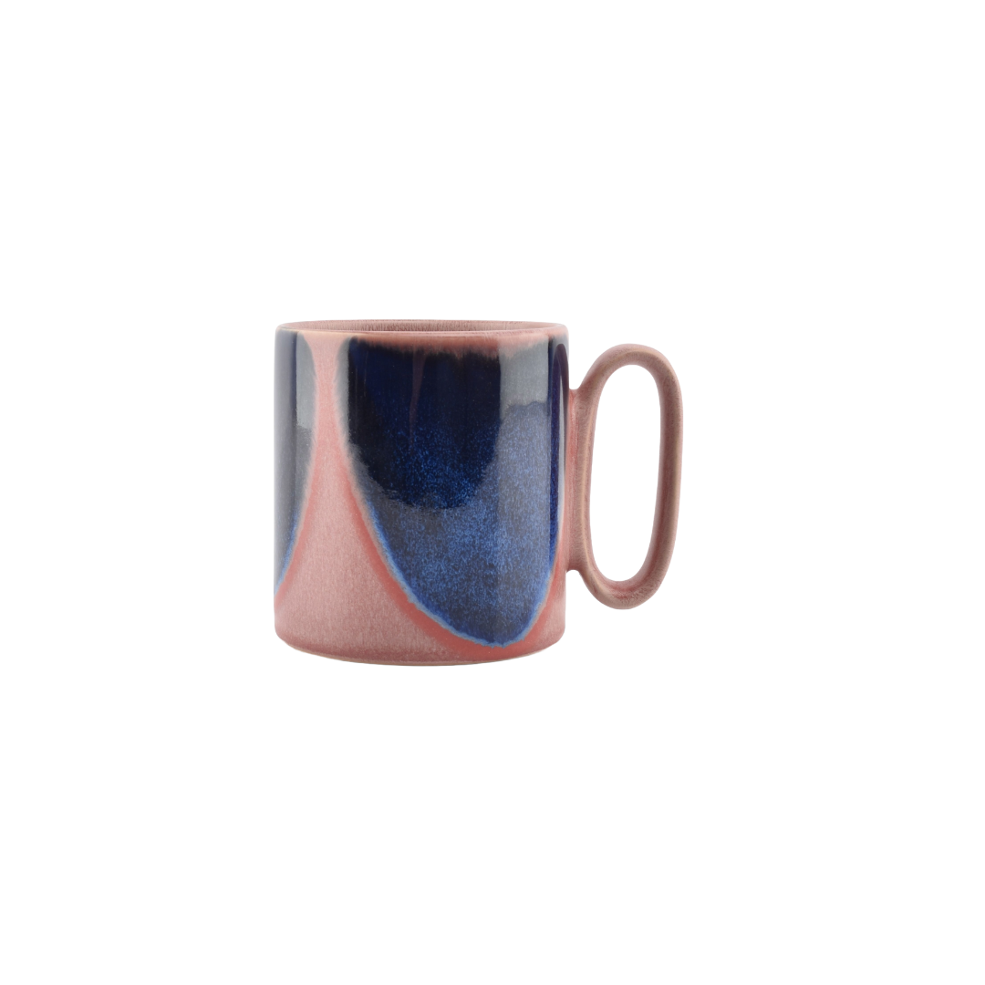 Theekop Pink Blue Paint 0.39L - TeaPot Bliss