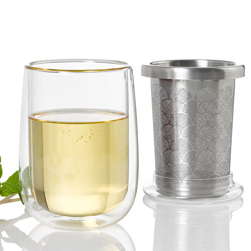 Fusion theeglas met Theefilter - TeaPot Bliss