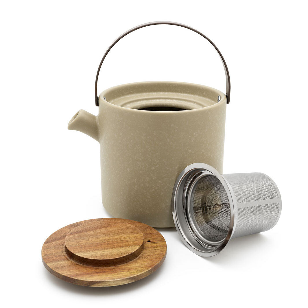Umea theeset leemgrijs met theelicht - TeaPot Bliss
