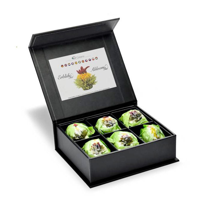 Groene theebloemen in cadeaudoosje - TeaPot Bliss