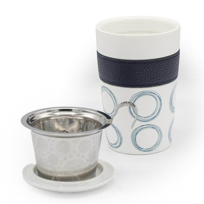 TEAEVE Circular Blauw - mok met zeefje - TeaPot Bliss