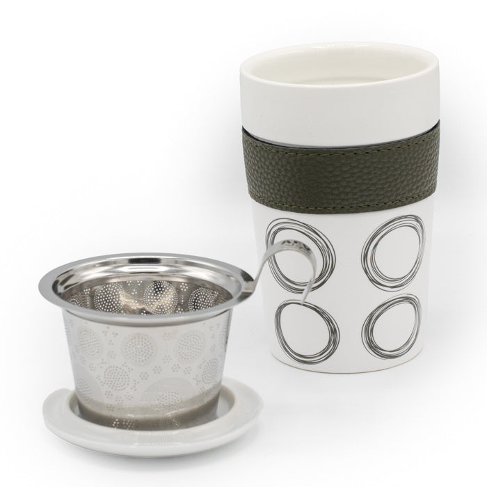 TEAEVE Circular Groen - mok met zeefje - TeaPot Bliss