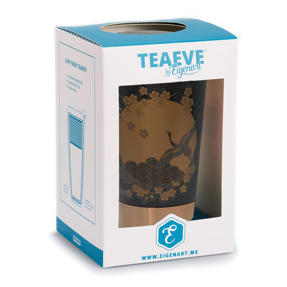 TEAEVE Komorebi zwart - mok met zeefje - TeaPot Bliss