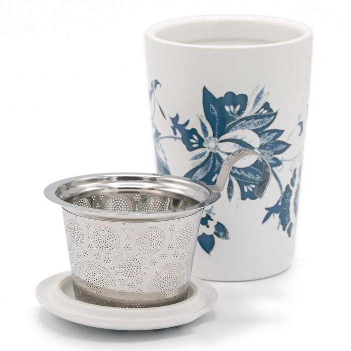 TEAEVE Luna White - mok met zeefje - TeaPot Bliss