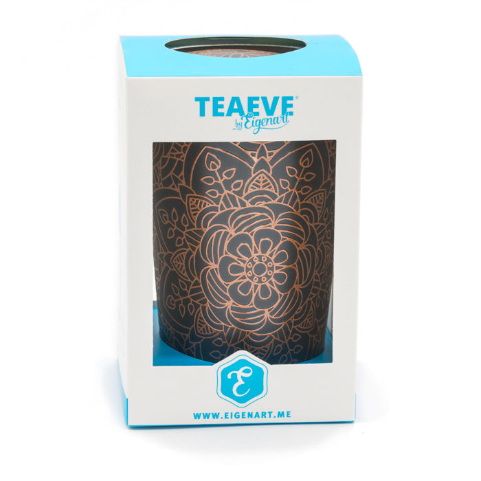 TEAEVE Mandala ebony - mok met zeefje - TeaPot Bliss