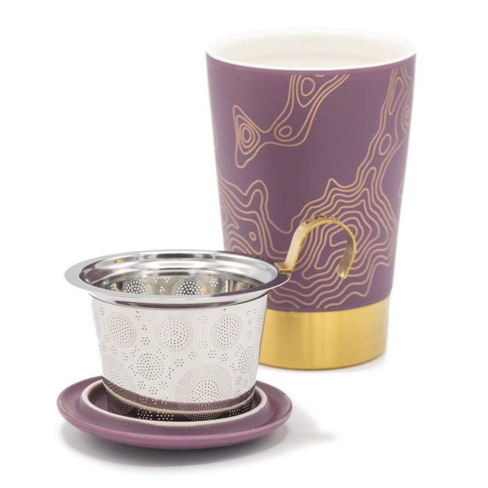 TEAEVE Precious aubergine - mok met zeefje - TeaPot Bliss