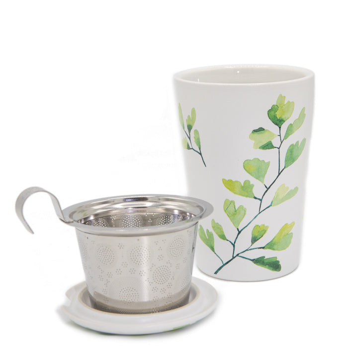 TEAEVE Trees groen - mok met zeefje - TeaPot Bliss