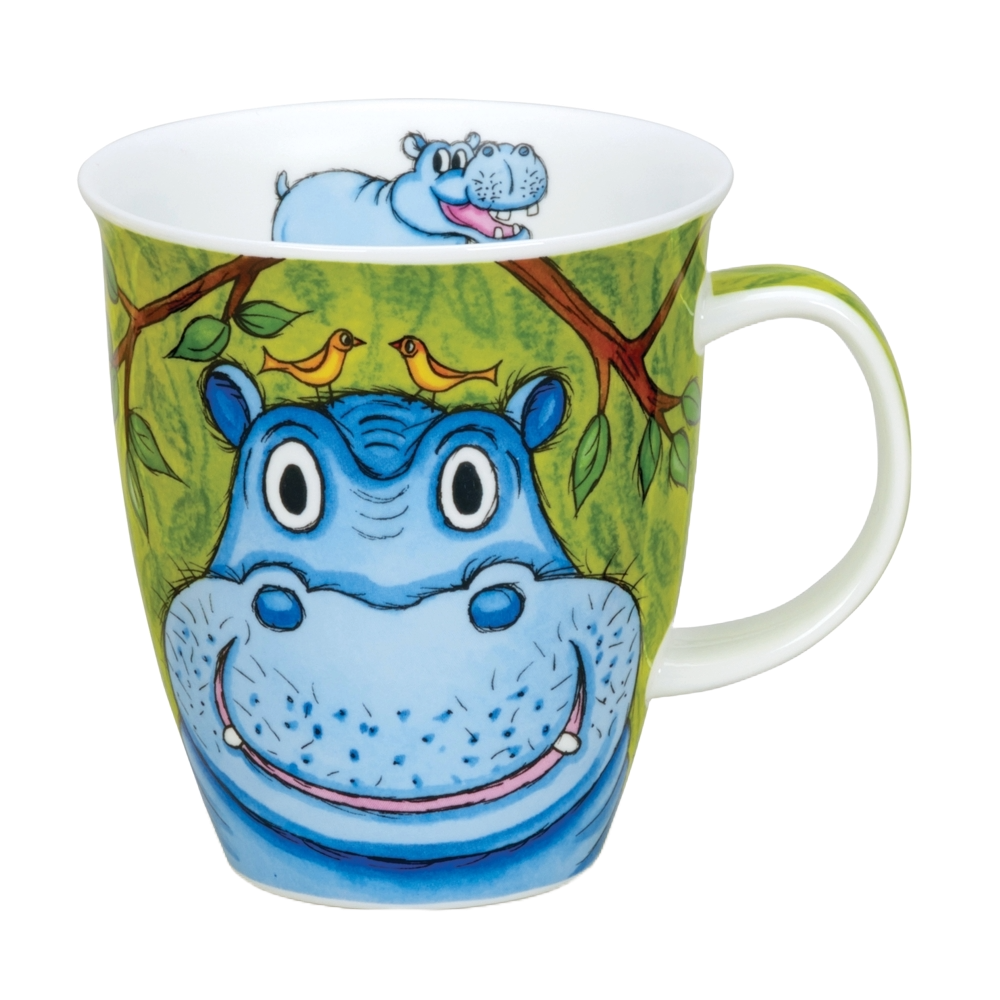 DUNOON Nevis theekop 0.48L Go Wild Hippo - TeaPot Bliss