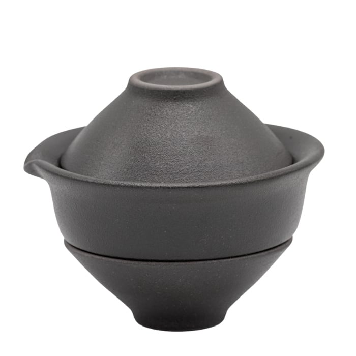 Gaiwan travelset zwart - TeaPot Bliss