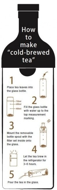 Hario Icetea fles met filter wit - TeaPot Bliss