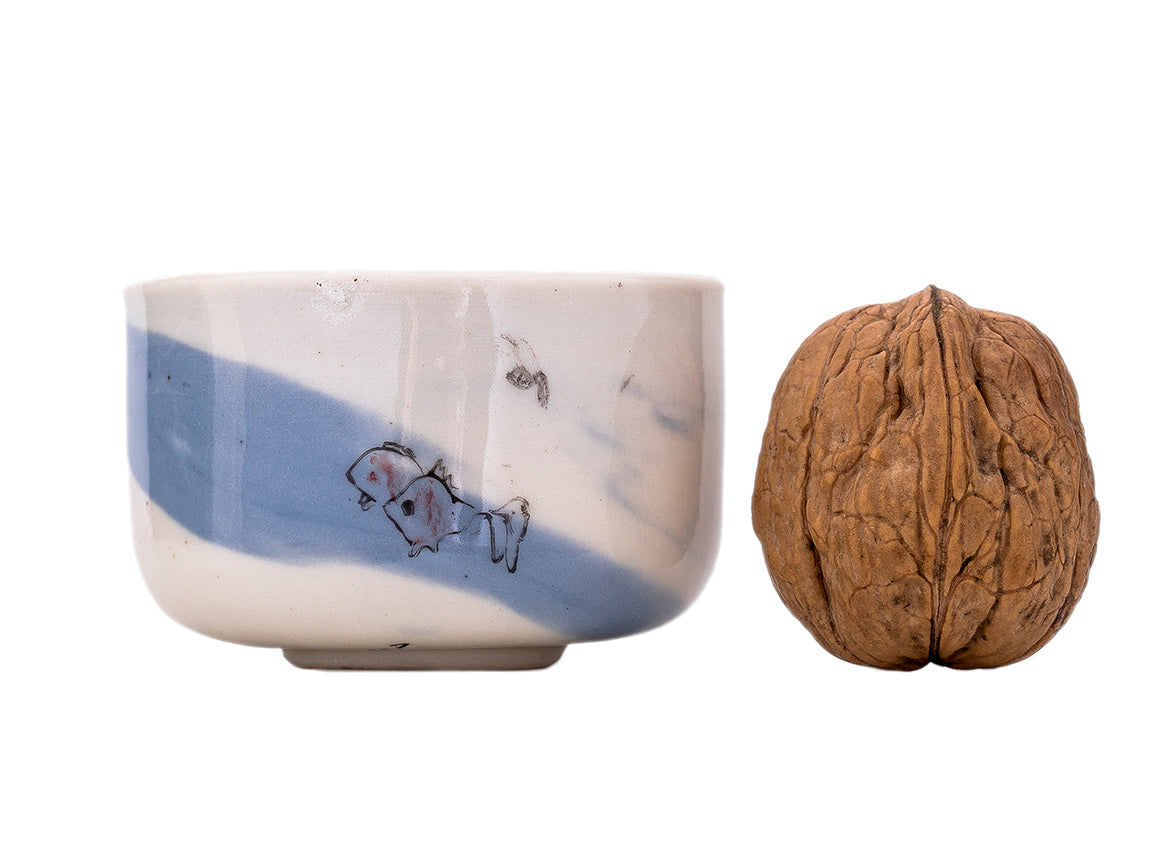 Cup Moychay, series of 'Carp' # 44405, ceramic/hand painting, 46 ml. - TeaPot Bliss