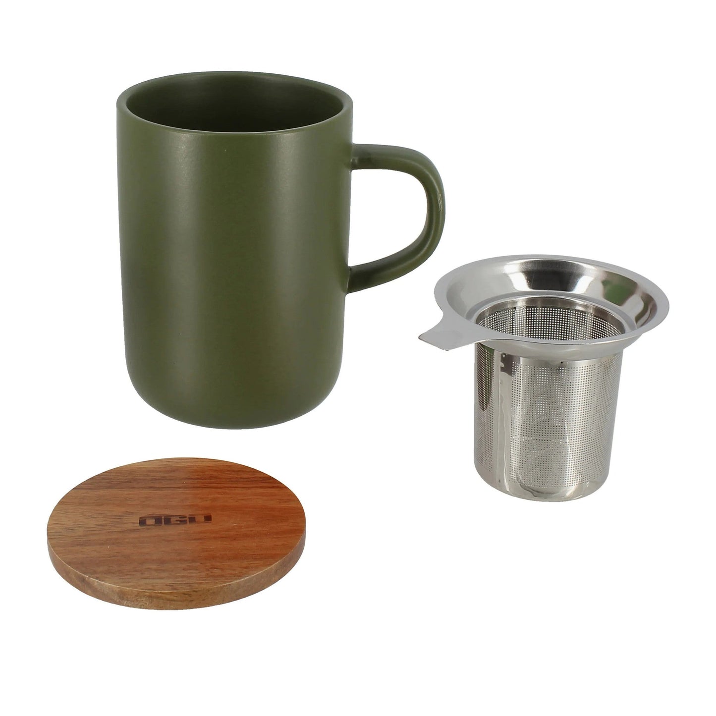 Groene mok met filter - TeaPot Bliss