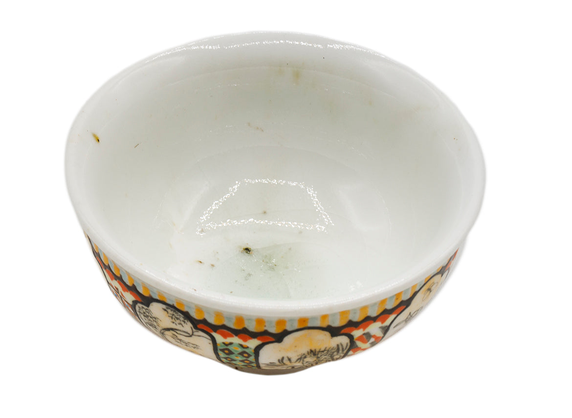 Handpainted woodfired Jingdezhen porcelain tea cup, transparent glaze # 93707 - TeaPot Bliss