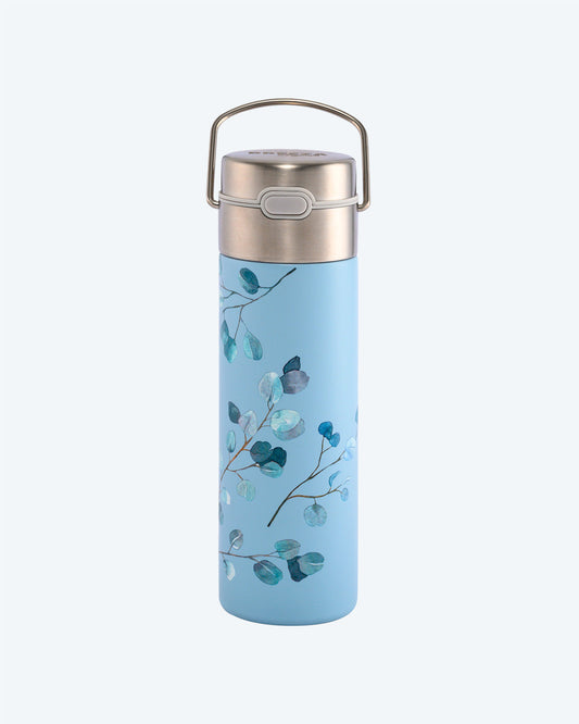 Eucalyptus Leaf Metal Thermos - TeaPot Bliss