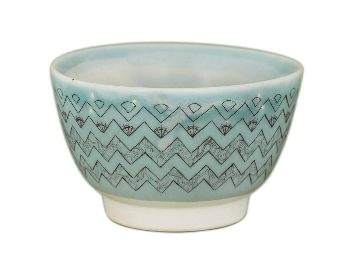 Cup # 33657, wood firing/ceramic/hand painting, 112 ml. - TeaPot Bliss