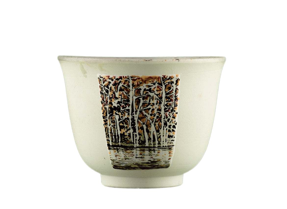 Cup # 36448, wood firing/ceramic/hand painting, 62 ml. - TeaPot Bliss