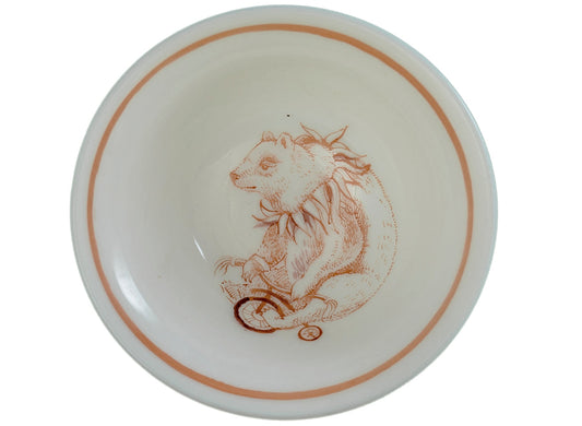 Cup # 37063, porcelain, Dehua, hand painting, 40 ml. - TeaPot Bliss