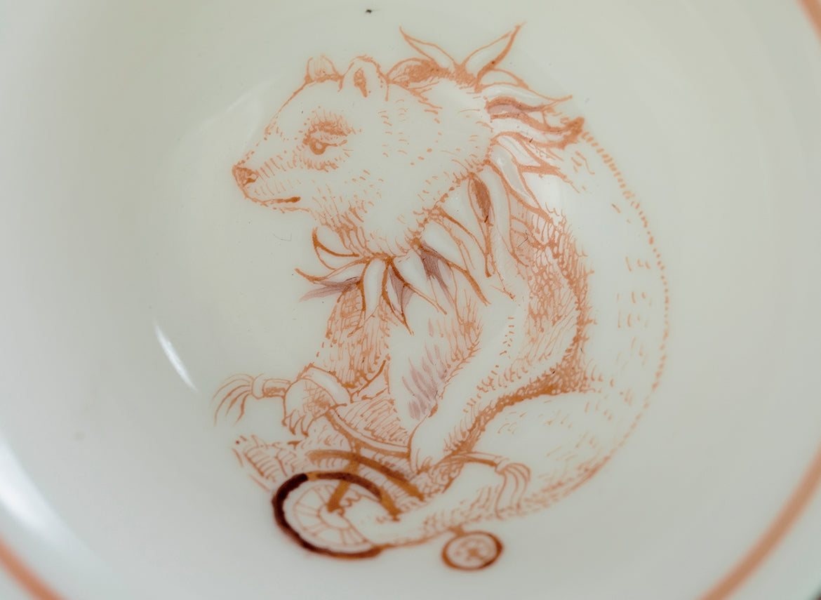 Cup # 37063, porcelain, Dehua, hand painting, 40 ml. - TeaPot Bliss