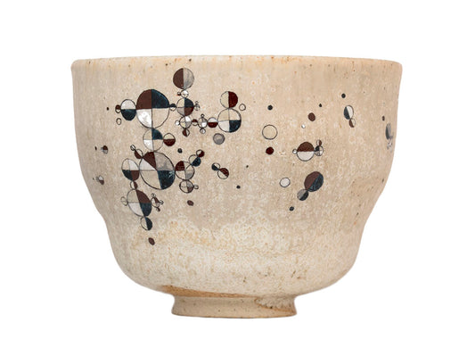 Cup handmade Moychay # 41711, ceramic/hand painting, 'Circle sunrise', 170 ml. - TeaPot Bliss