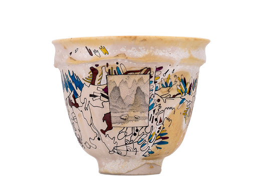 Cup handmade Moychay 'Guangxi Mountains' # 44434, ceramic/hand painting, 127 ml. - TeaPot Bliss