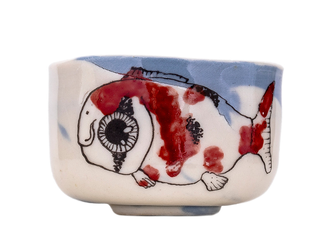 Cup Moychay, series of 'Carp' # 44405, ceramic/hand painting, 46 ml. - TeaPot Bliss