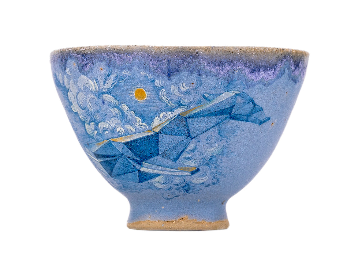 Cup handmade Moychay 'Paper Whale' # 44454, ceramic/hand painting, 93 ml. - TeaPot Bliss