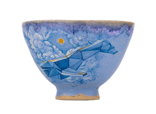 Cup handmade Moychay 'Paper Whale' # 44454, ceramic/hand painting, 93 ml. - TeaPot Bliss