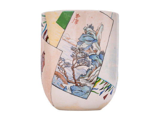 Cup yunomi handmade Moychay 'Green Mountain' # 44420, ceramic/hand painting, 132 ml. - TeaPot Bliss