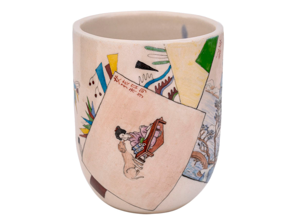 Cup yunomi handmade Moychay 'Green Mountain' # 44420, ceramic/hand painting, 132 ml. - TeaPot Bliss
