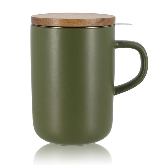 Groene mok met filter - TeaPot Bliss