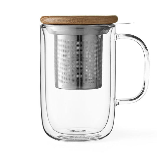 Dubbelwandig theekop met filter - TeaPot Bliss